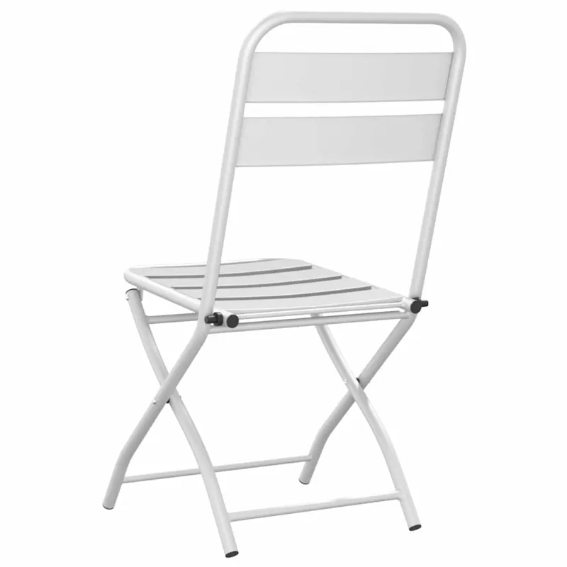 Sodo sulankstoma kėdė 2 pcs Balta 42 x 52 x 82cm