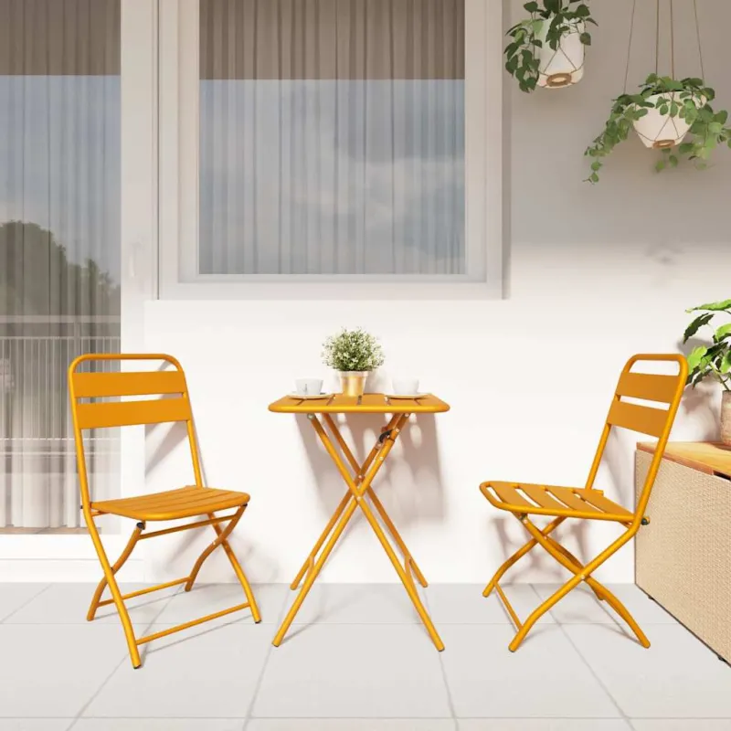 Sodo sulankstoma kėdė 2 pcs Garstyčių 42 x 52 x 82cm