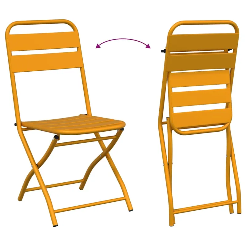 Sodo sulankstoma kėdė 2 pcs Garstyčių 42 x 52 x 82cm