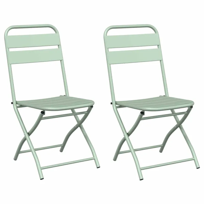 Sodo sulankstoma kėdė 2 pcs Šviesiai mėtas 42 x 52 x 82cm