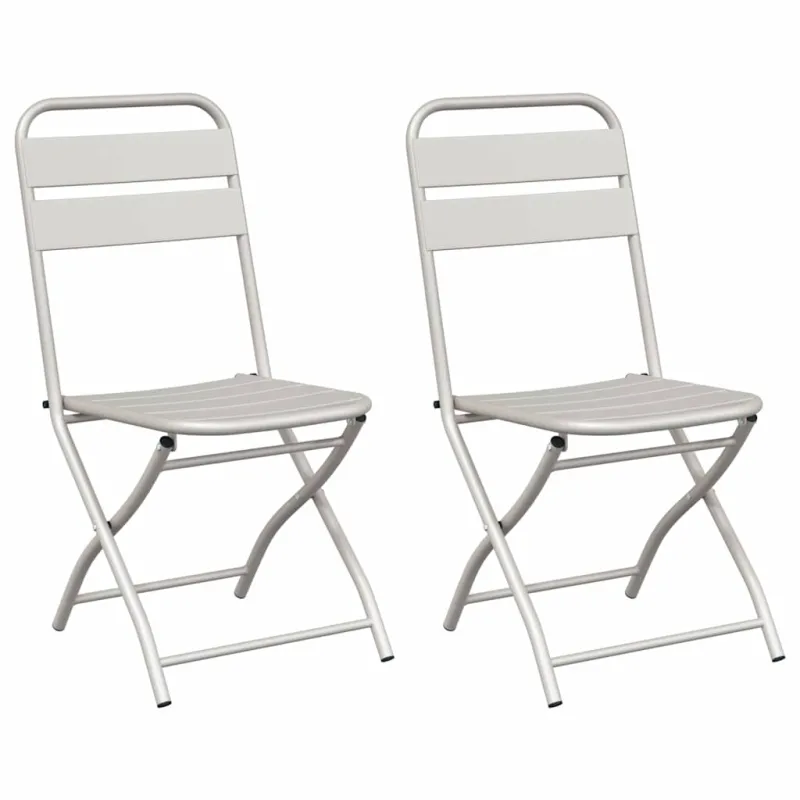 Sodo sulankstoma kėdė 2 pcs Smėlio 42 x 52 x 82cm