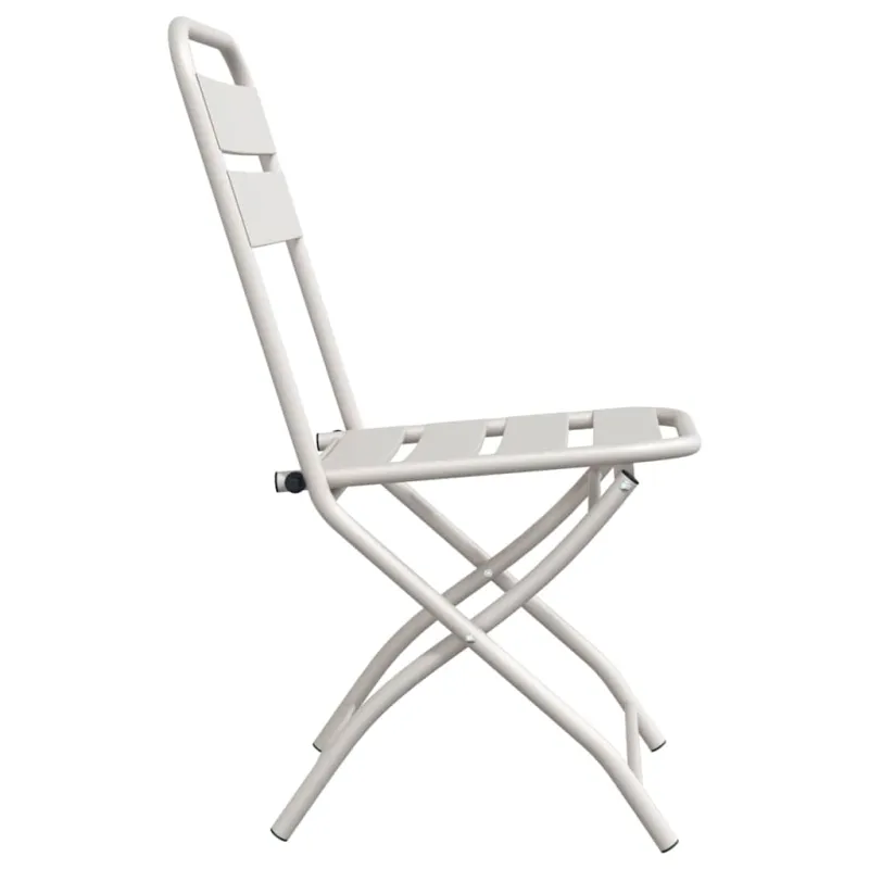 Sodo sulankstoma kėdė 2 pcs Smėlio 42 x 52 x 82cm