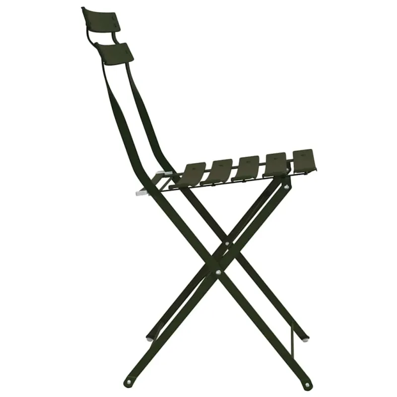 Sodo sulankstoma kėdė 2 pcs Žalia 42 x 46 x 82cm metalas