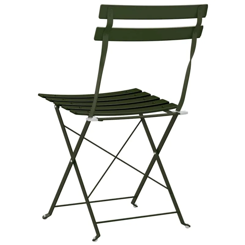 Sodo sulankstoma kėdė 2 pcs Žalia 42 x 46 x 82cm metalas
