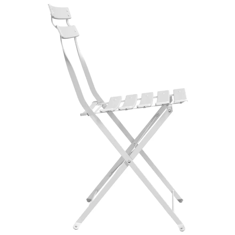 Sodo sulankstoma kėdė 2 pcs Balta 42 x 46 x 82cm metalas
