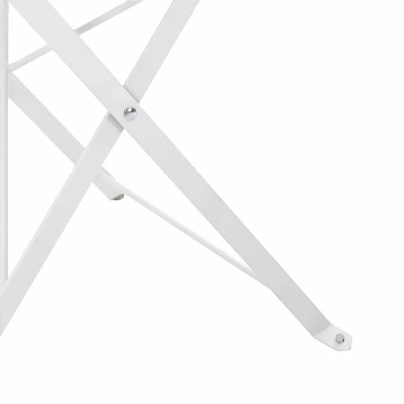 Sodo sulankstoma kėdė 2 pcs Balta 42 x 46 x 82cm metalas