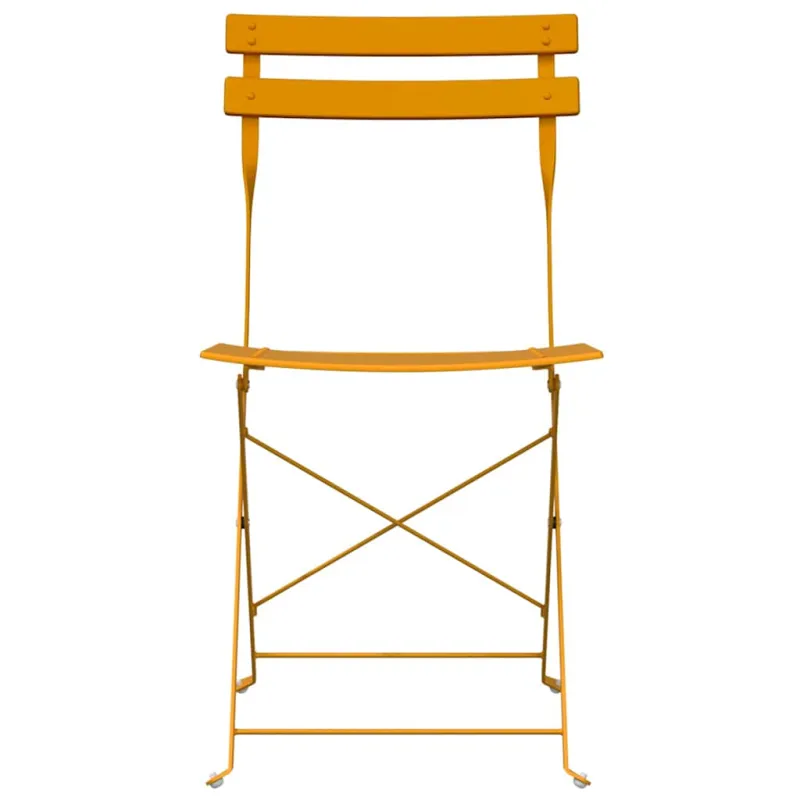 Sodo sulankstoma kėdė 2 pcs Garstyčių 42 x 46 x 82cm metalas