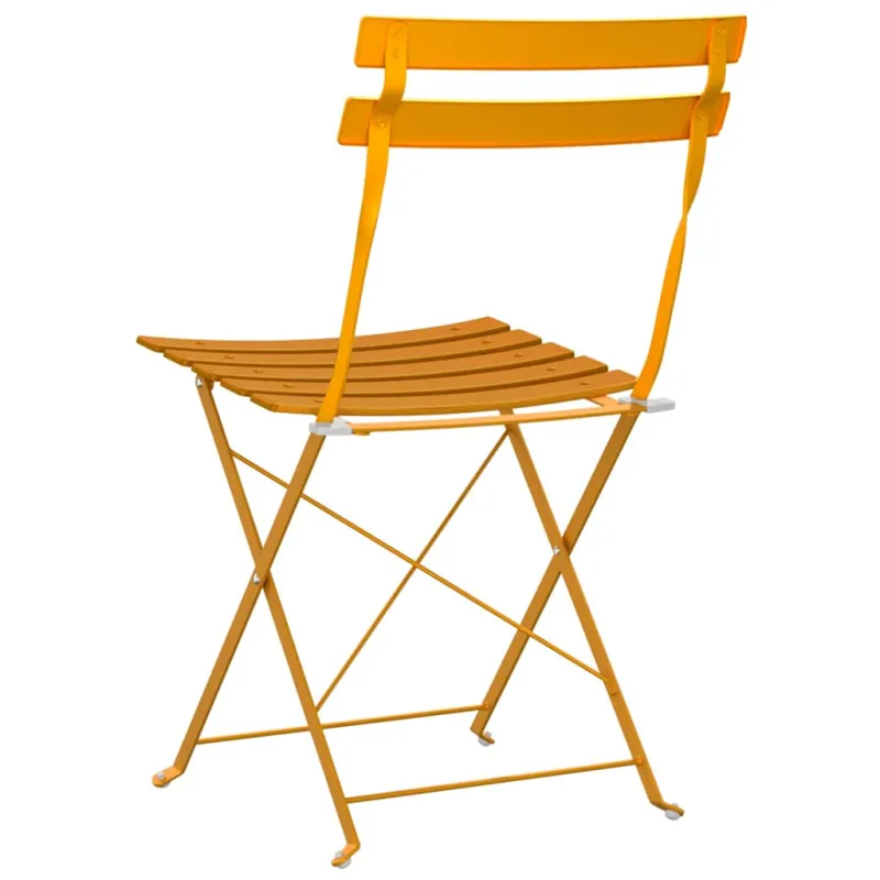 Sodo sulankstoma kėdė 2 pcs Garstyčių 42 x 46 x 82cm metalas