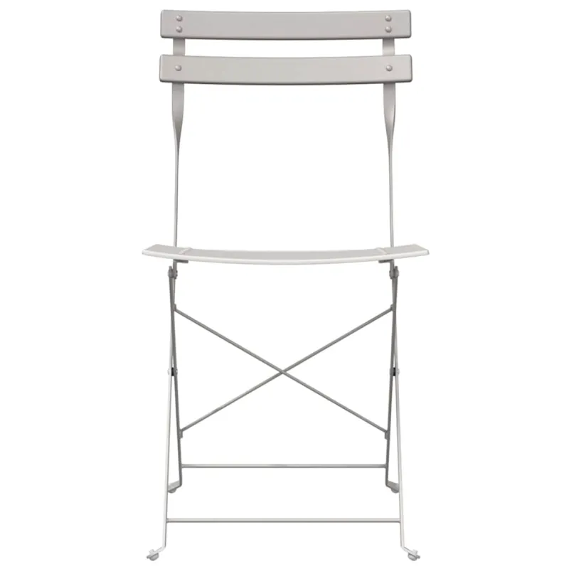 Sodo sulankstoma kėdė 2 pcs Smėlio 42 x 46 x 82cm metalas