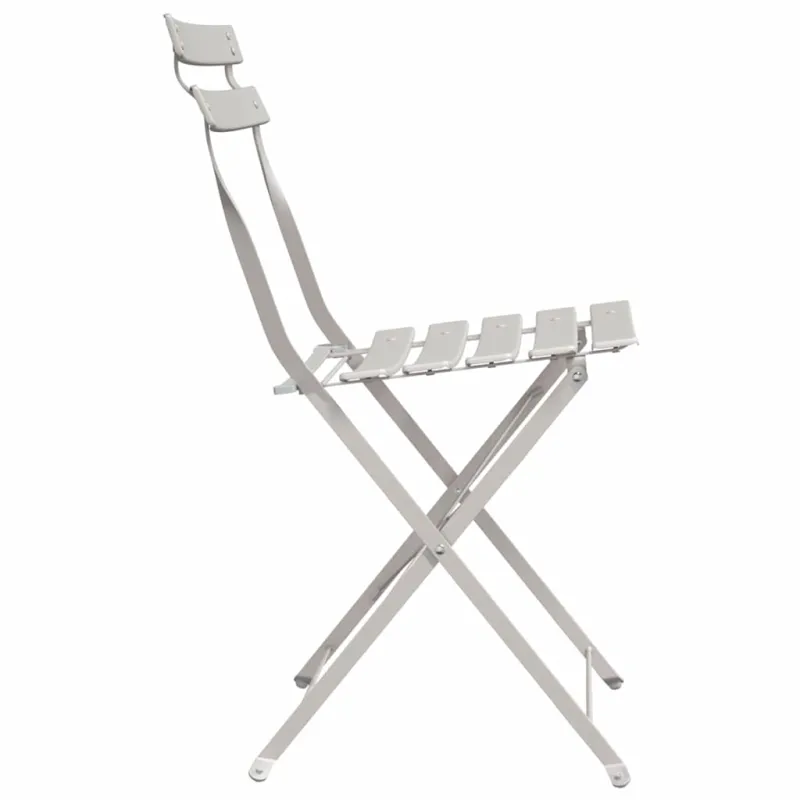 Sodo sulankstoma kėdė 2 pcs Smėlio 42 x 46 x 82cm metalas