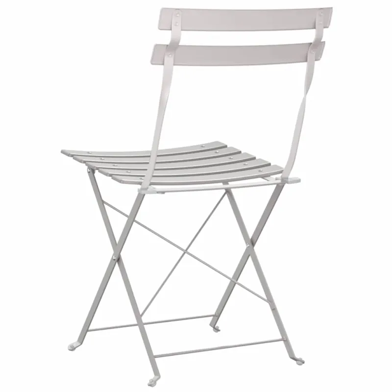 Sodo sulankstoma kėdė 2 pcs Smėlio 42 x 46 x 82cm metalas