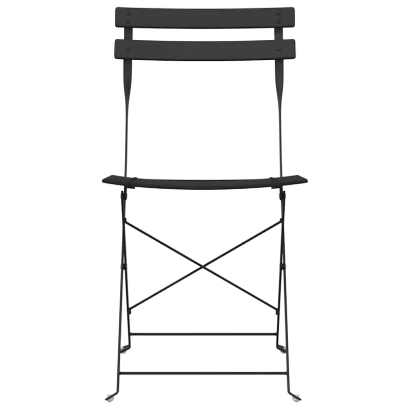Sodo sulankstoma kėdė 2 pcs Antracitas 42 x 46 x 82cm metalas
