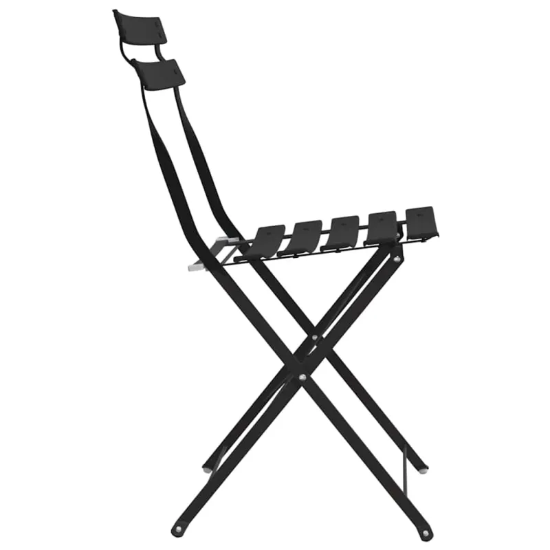 Sodo sulankstoma kėdė 2 pcs Antracitas 42 x 46 x 82cm metalas