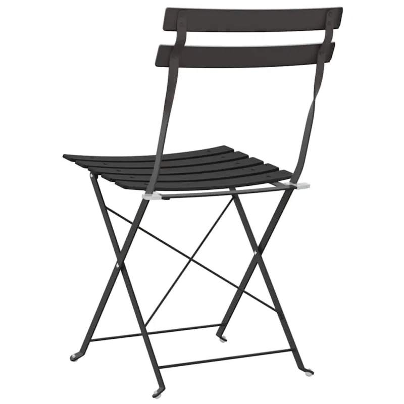 Sodo sulankstoma kėdė 2 pcs Antracitas 42 x 46 x 82cm metalas