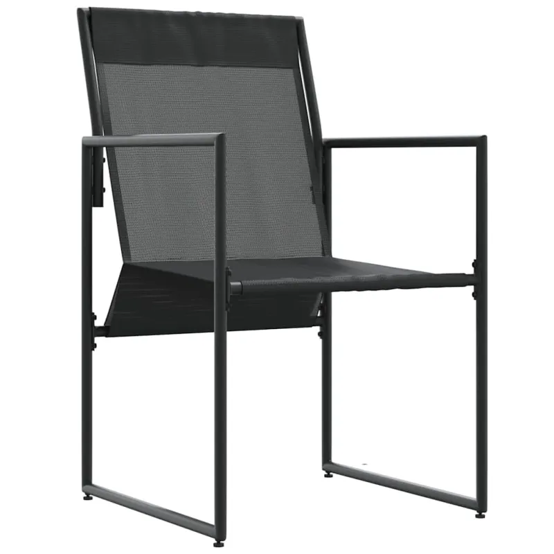 Kėdė su pagalve 4 pcs Juoda ir Antracitas Tekstilenas