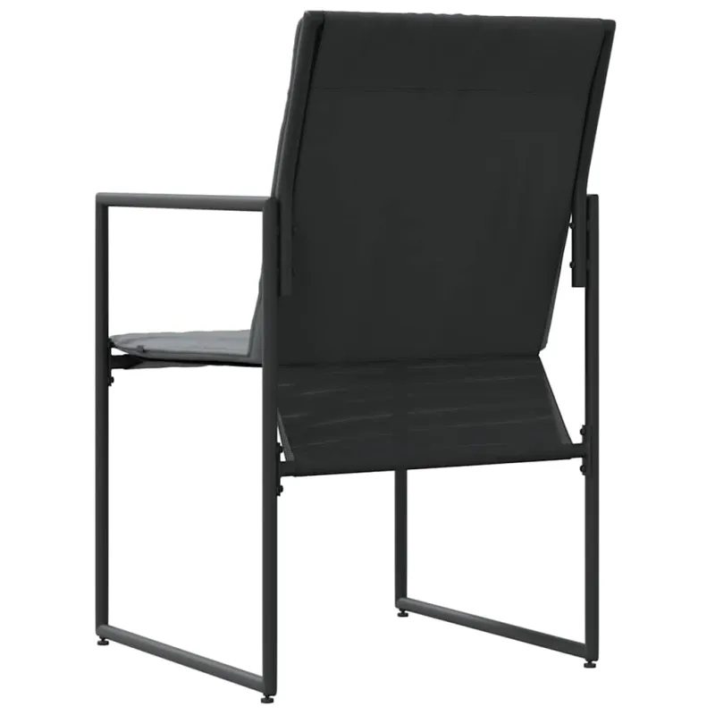 Kėdė su pagalve 4 pcs Juoda ir Antracitas Tekstilenas
