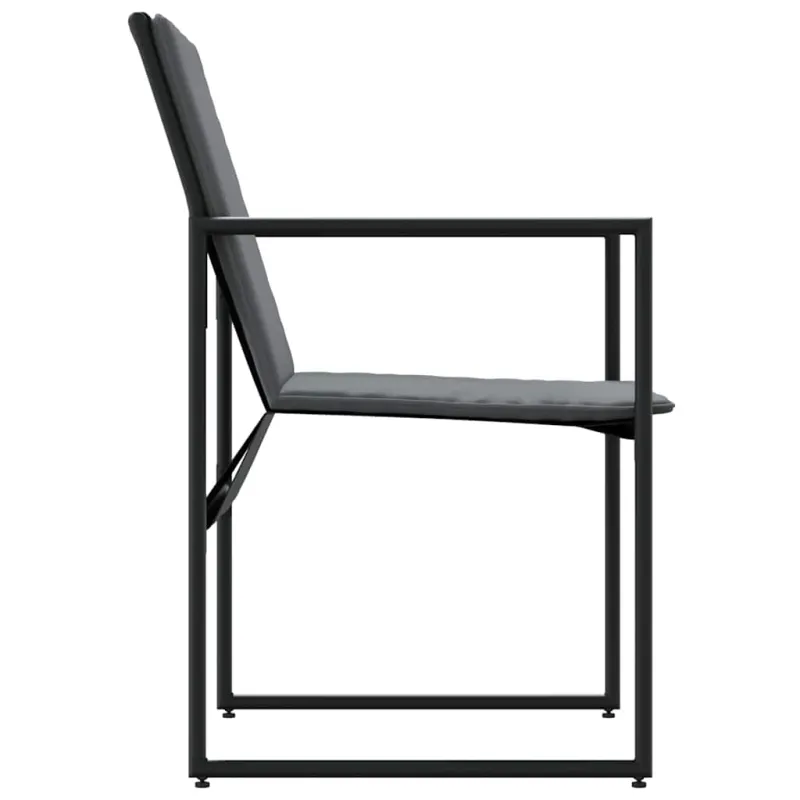 Kėdė su pagalve 4 pcs Juoda ir Antracitas Tekstilenas