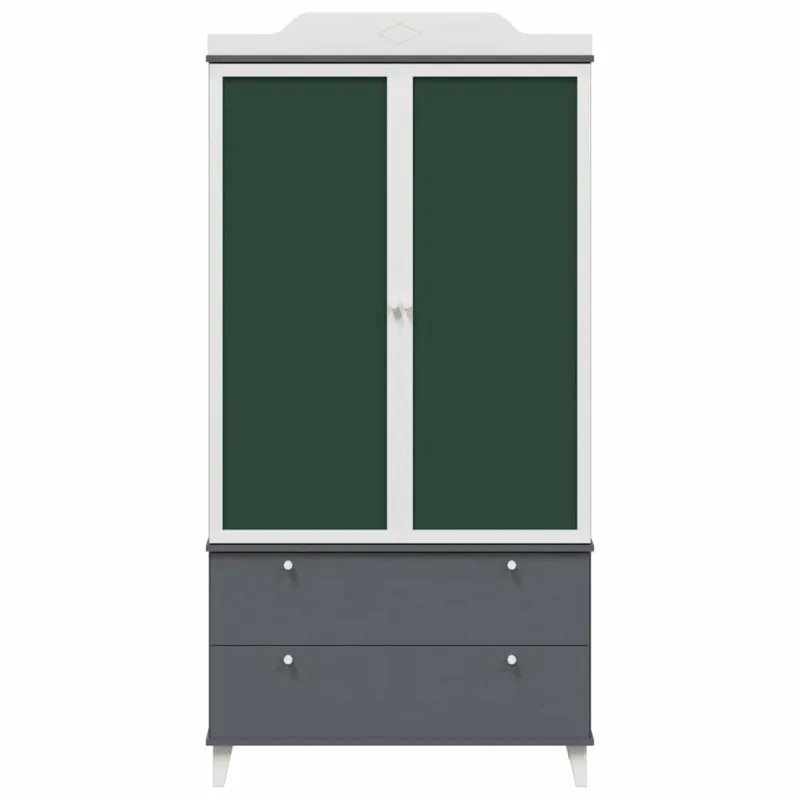 Juodai rašomas spinta ROROS Pilka ir balta 90 x 45 x 180 cm