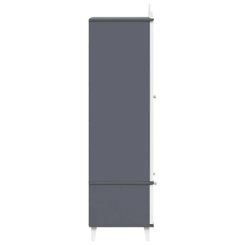 Juodai rašomas spinta ROROS Pilka ir balta 90 x 45 x 180 cm