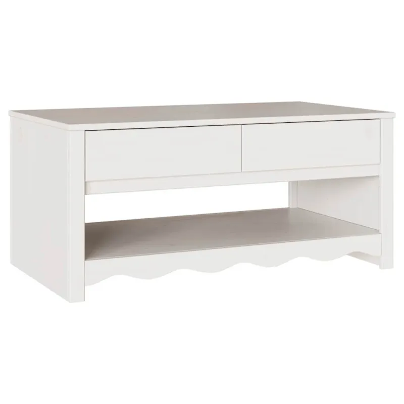 Kavos staliukas su stalčių Drammen Balta 99 x 55 x 45 cm