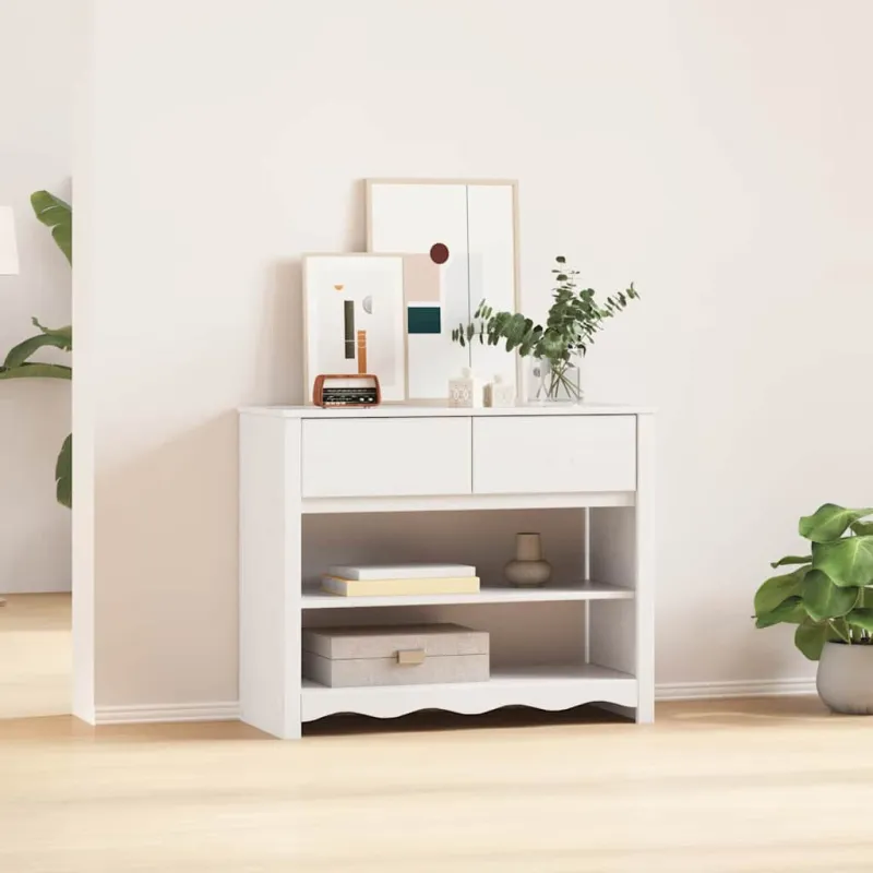 Konsolinis stalas su stalčių Drammen Balta 89,5 x 37 x 73 cm