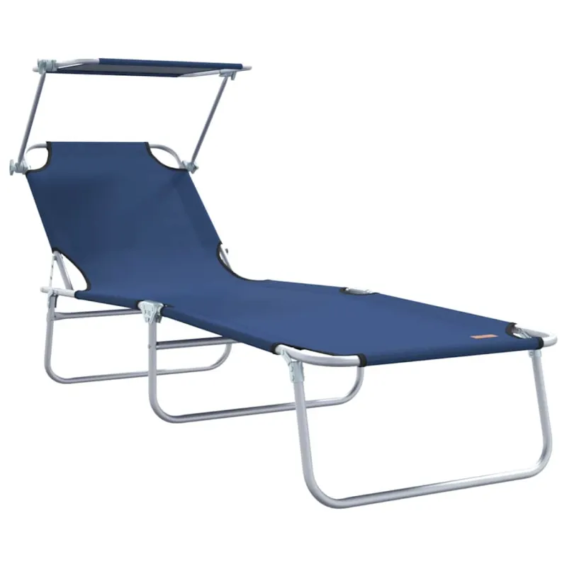 Saulės gultas 2 pcs Mėlyna 58 x 188 x 77 cm Poliesteris