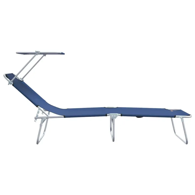 Saulės gultas 2 pcs Mėlyna 58 x 188 x 77 cm Poliesteris