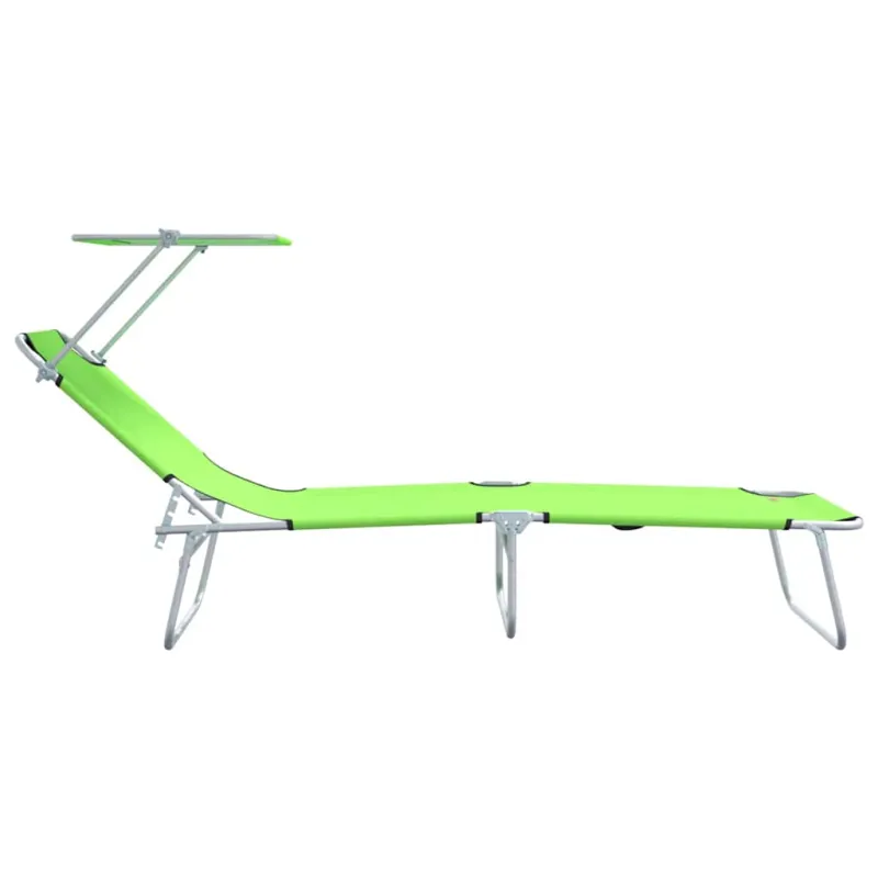 Saulės gultas 2 pcs Žalia 58 x 188 x 77 cm Poliesteris