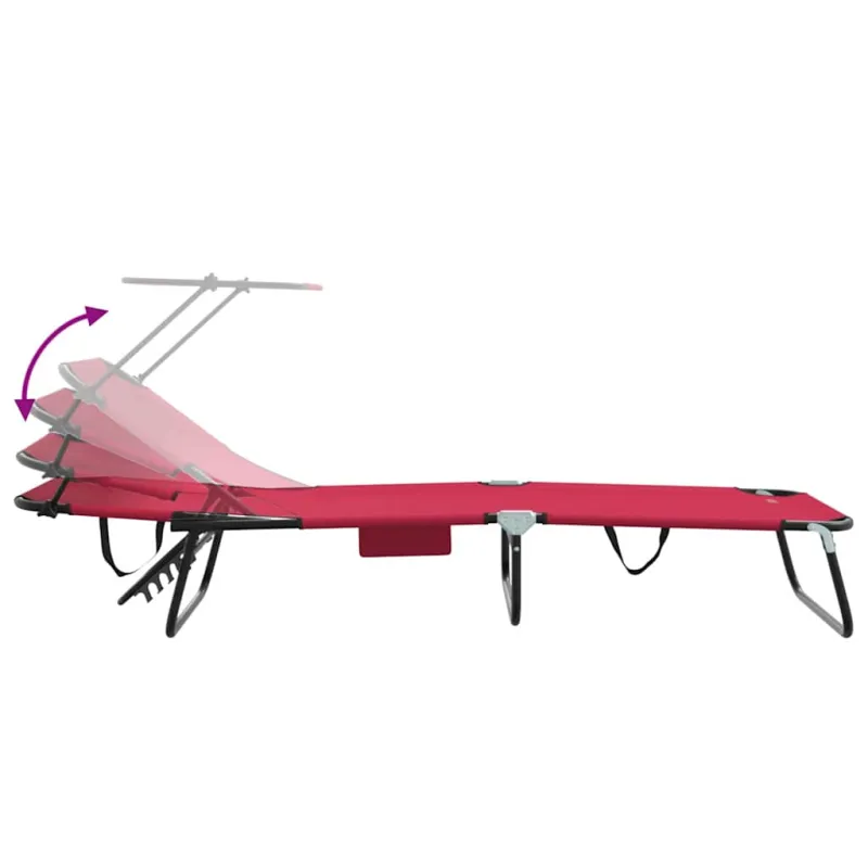 Sulankstomas gultas Raudona 190 x 57 x 81 cm Oksfordas