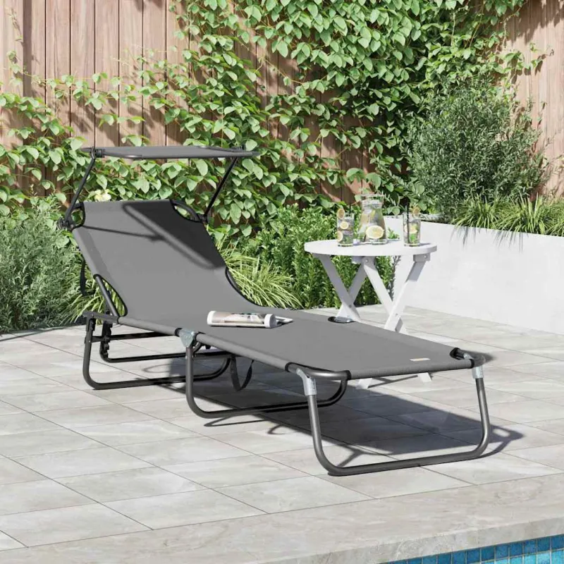 Sulankstomas gultas Pilka 190 x 57 x 81 cm Oksfordas