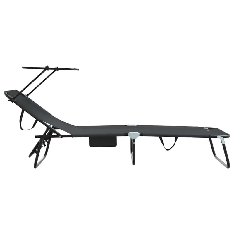 Sulankstomas gultas 2 pcs Juoda 190 x 57 x 81 cm Oksfordas