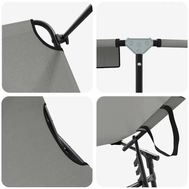 Sulankstomas gultas 2 pcs Pilka 190 x 57 x 81 cm Oksfordas