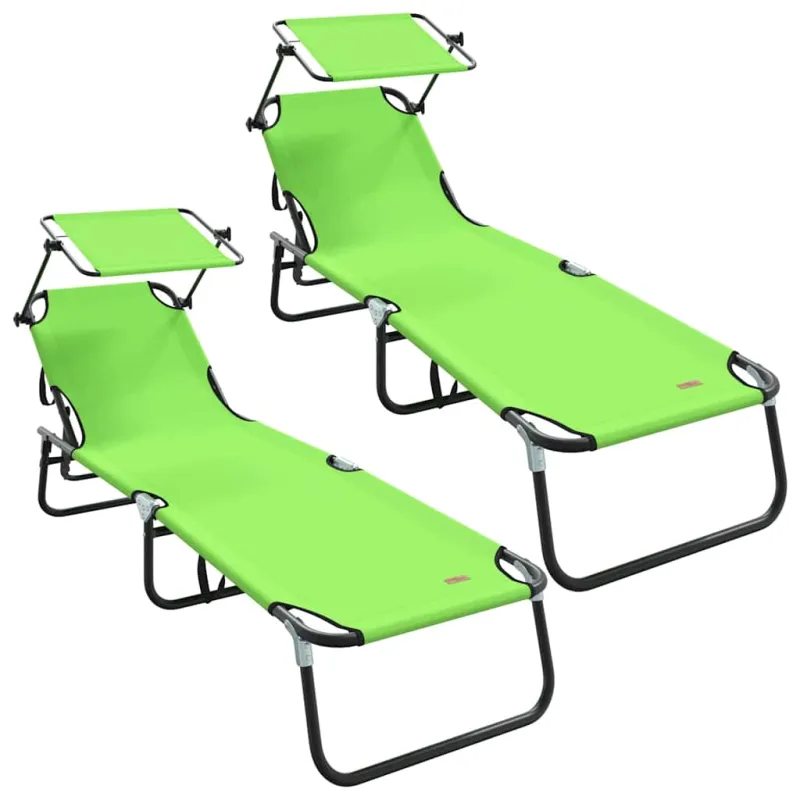 Sulankstomas gultas 2 pcs Žalia 190 x 57 x 81 cm Oksfordas