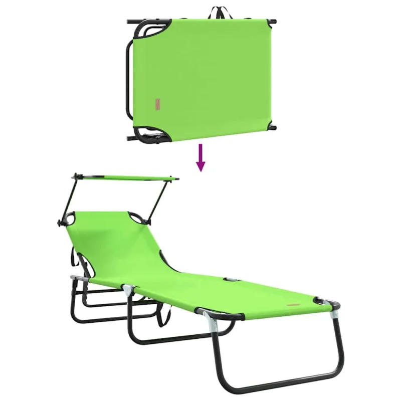 Sulankstomas gultas 2 pcs Žalia 190 x 57 x 81 cm Oksfordas
