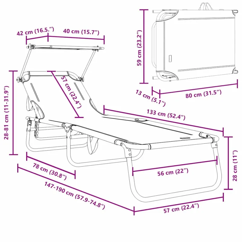 Sulankstomas gultas 2 pcs Įvairiaspalvis 190 x 57 x 81 cm