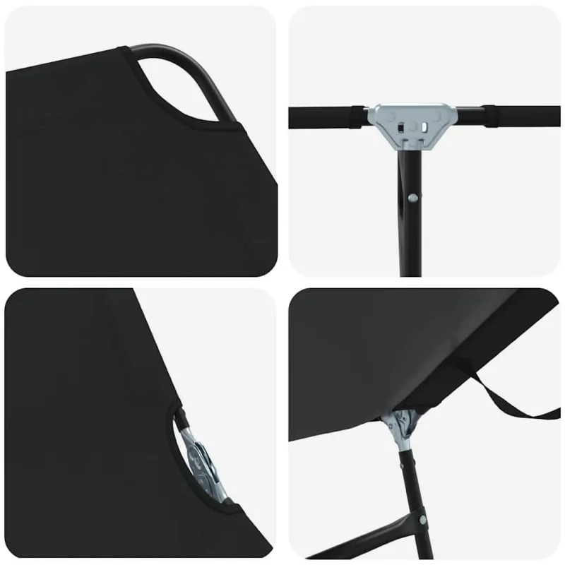 Sulankstomas gultas 2 pcs Juoda 188 x 57 x 86,5 cm Poliesteris