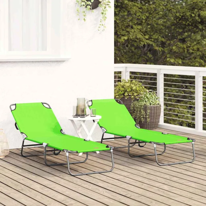 Sulankstomas gultas 2 pcs Žalia 188 x 57 x 86,5 cm Poliesteris