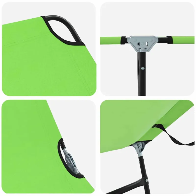 Sulankstomas gultas 2 pcs Žalia 188 x 57 x 86,5 cm Poliesteris