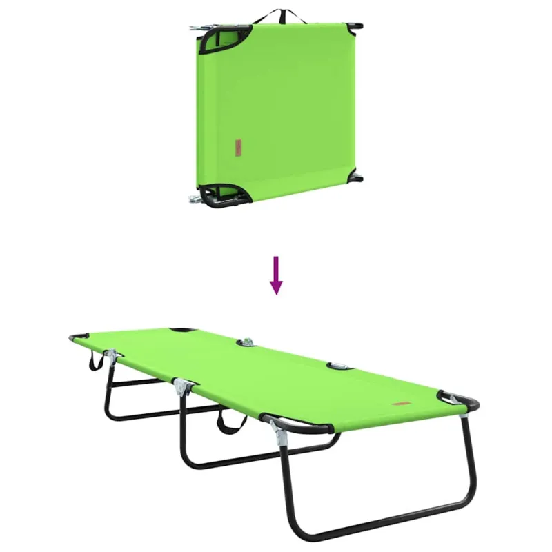 Sulankstomas gultas 2 pcs Žalia 188 x 57 x 86,5 cm Poliesteris