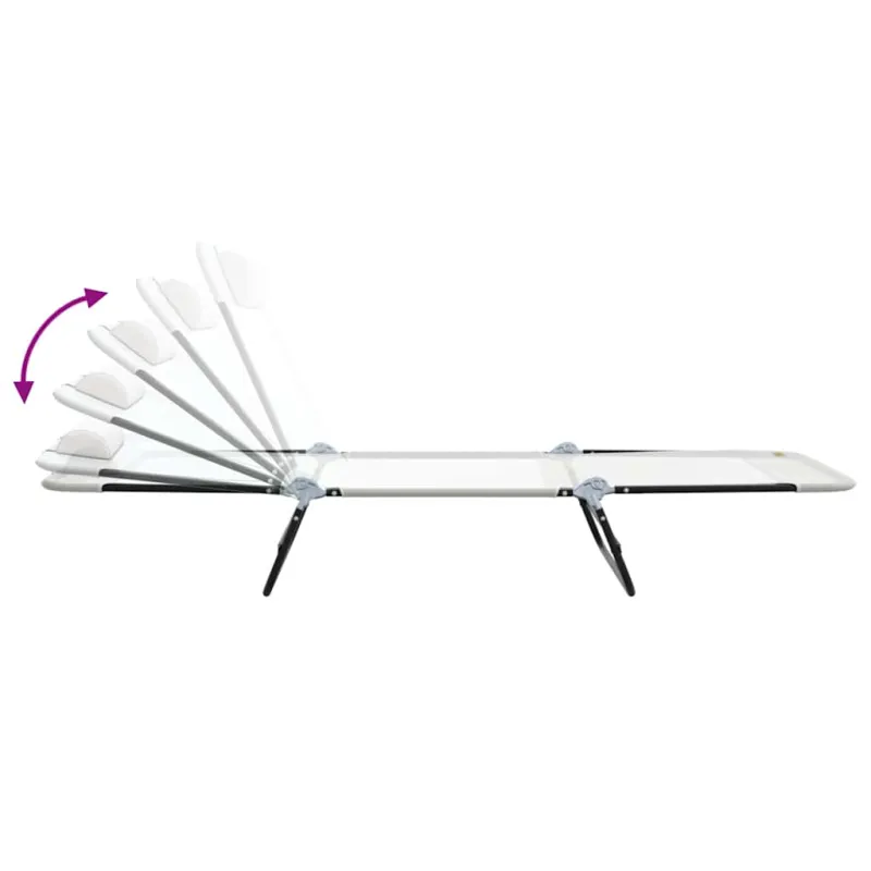 Sulankstomas gultas Kreminė 182 x 55 x 85,5 cm Tekstilenas