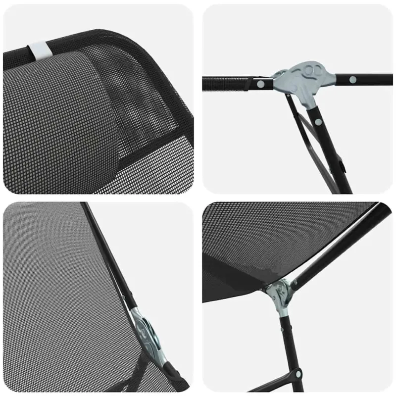 Sulankstomas gultas Juoda 182 x 55 x 85,5 cm Tekstilenas