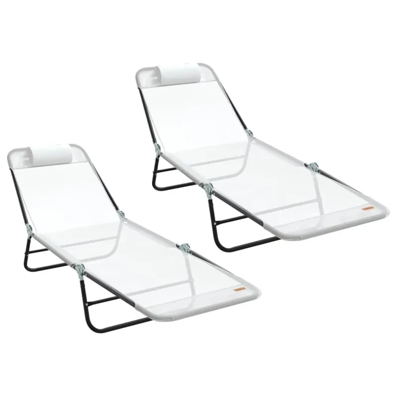 Sulankstomas gultas 2 pcs Kreminė 182 x 55 x 85,5 cm