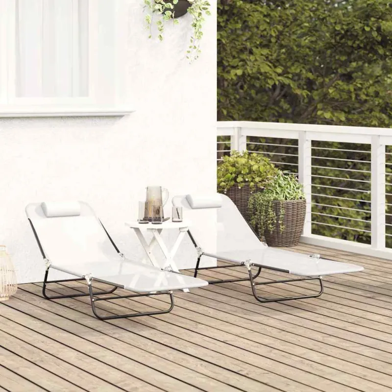 Sulankstomas gultas 2 pcs Kreminė 182 x 55 x 85,5 cm