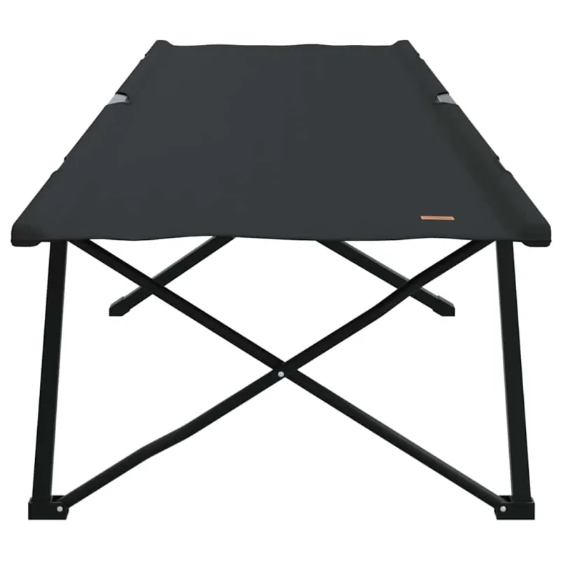 Sulankstoma Kempingo Lova Juoda 206 x 76 x 74 cm