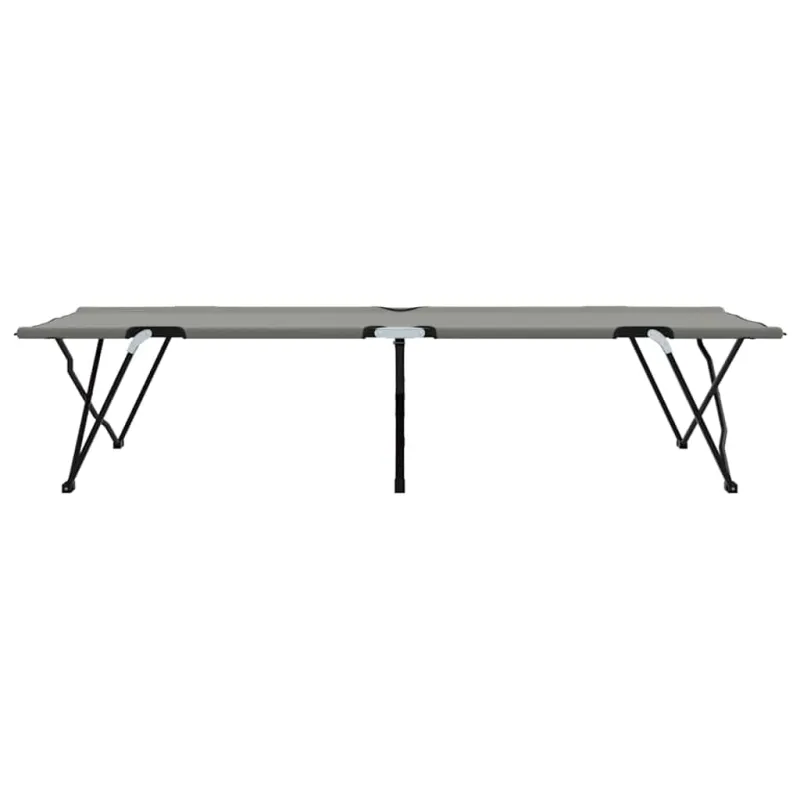 Sulankstoma Kempingo Lova Pilka 206 x 76 x 74 cm