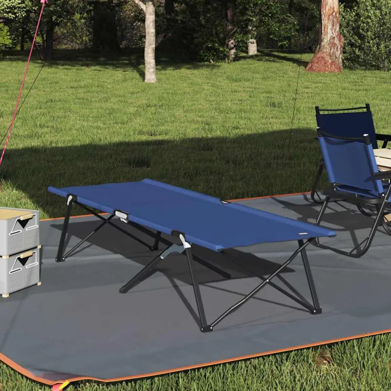 Sulankstoma Kempingo Lova 2 pcs Mėlyna 206 x 76 x 74 cm