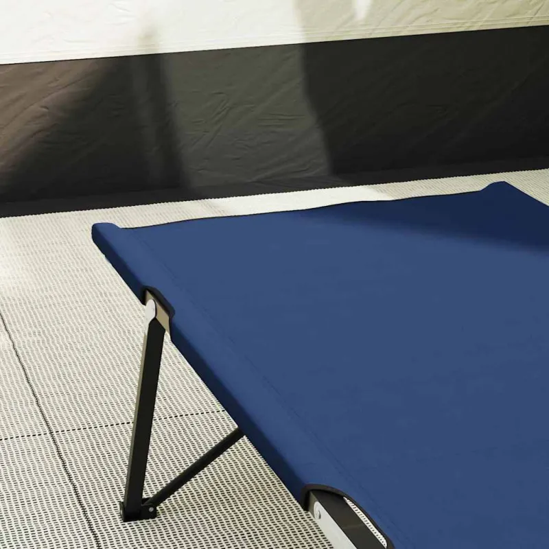 Sulankstoma Kempingo Lova 2 pcs Mėlyna 206 x 76 x 74 cm