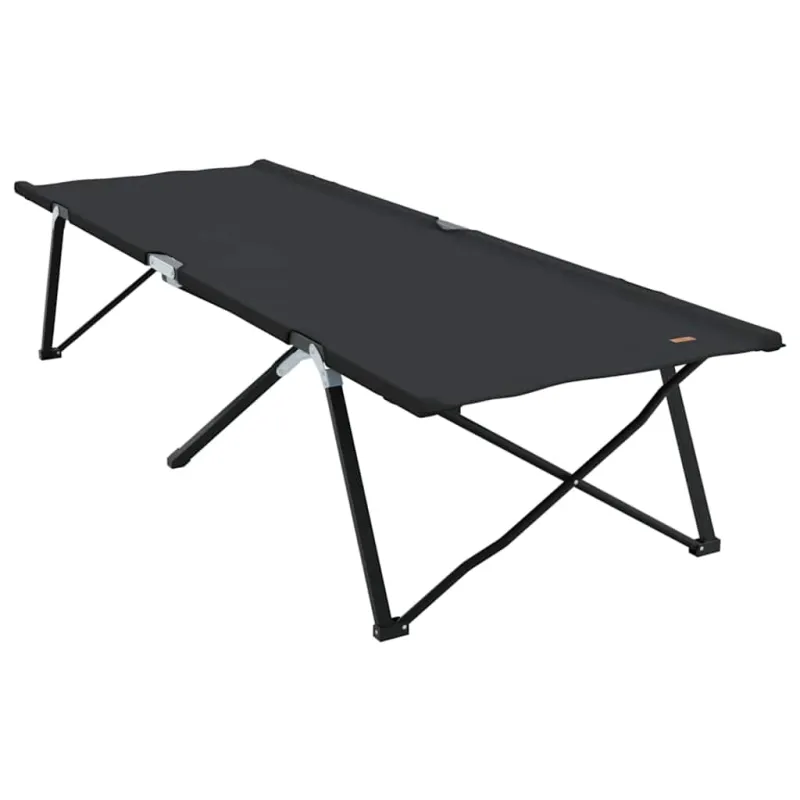 Sulankstoma Kempingo Lova 2 pcs Juoda 206 x 76 x 74 cm