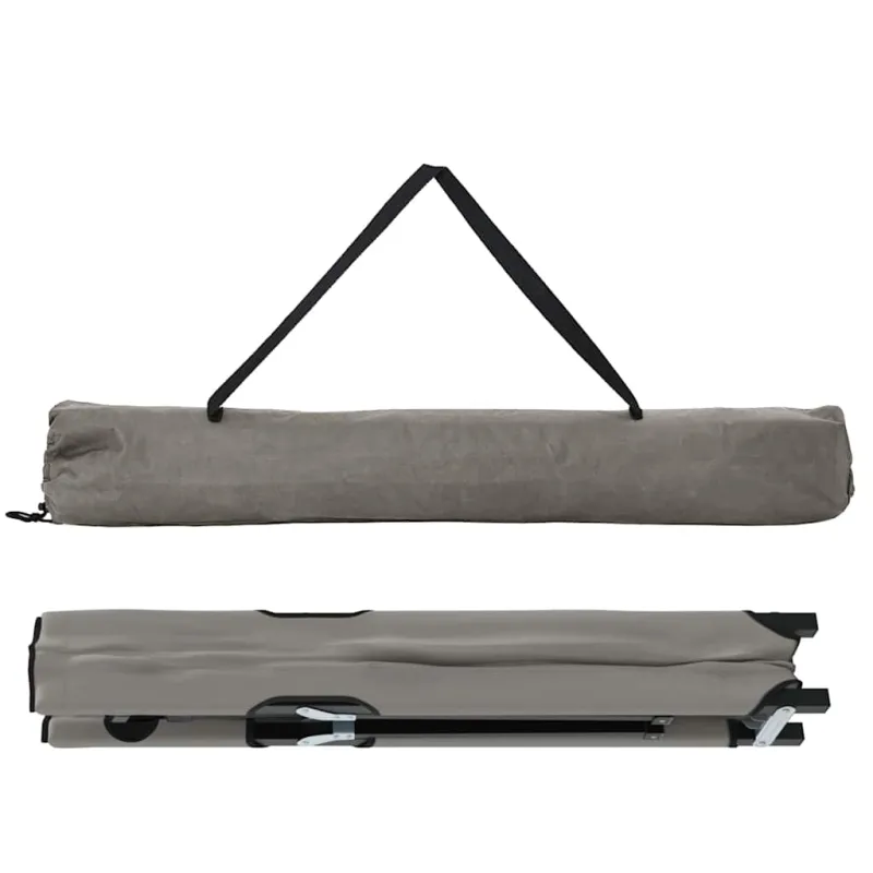 Sulankstoma Kempingo Lova 2 pcs Pilka 206 x 76 x 74 cm