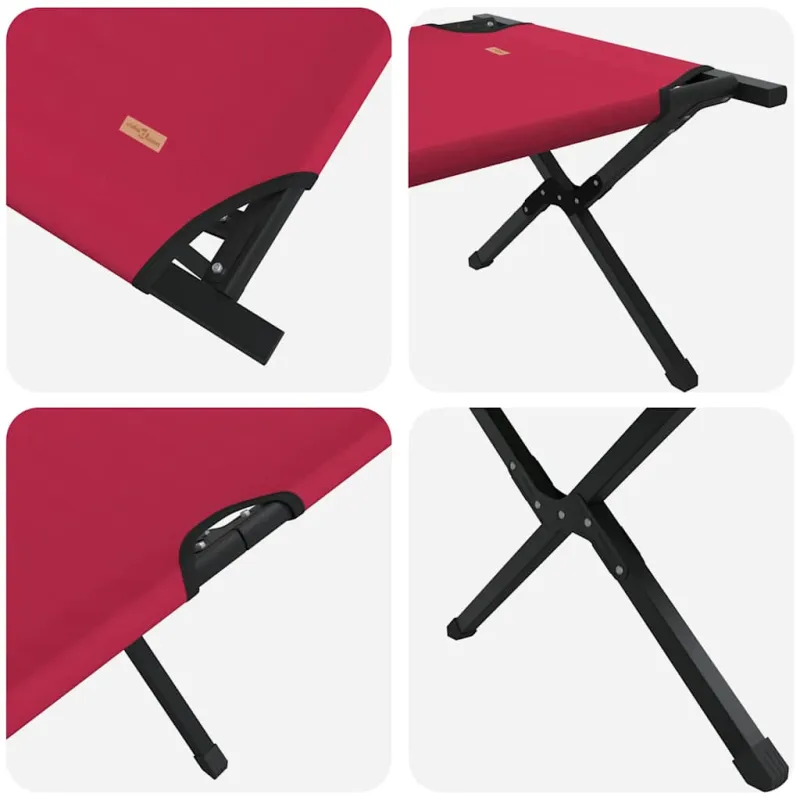 Sulankstoma Kempingo Lova 2 pcs Raudona 193 x 69 x 45 cm